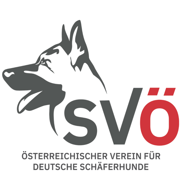 Logo vom SVÖ mit einem deutschen Schäferhund